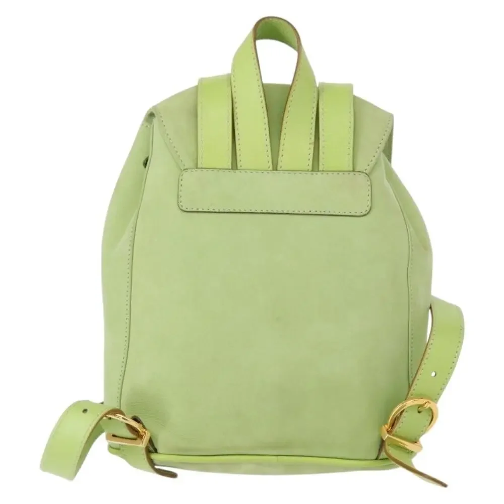 Salvatore Ferragamo Suede Backpack Green